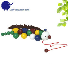 Kids Good Friend Wooden Anole Pulling Toy for Toddlers